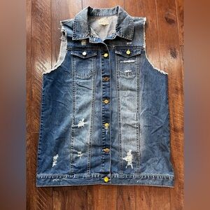Jolt Sleeveless Jean Vest